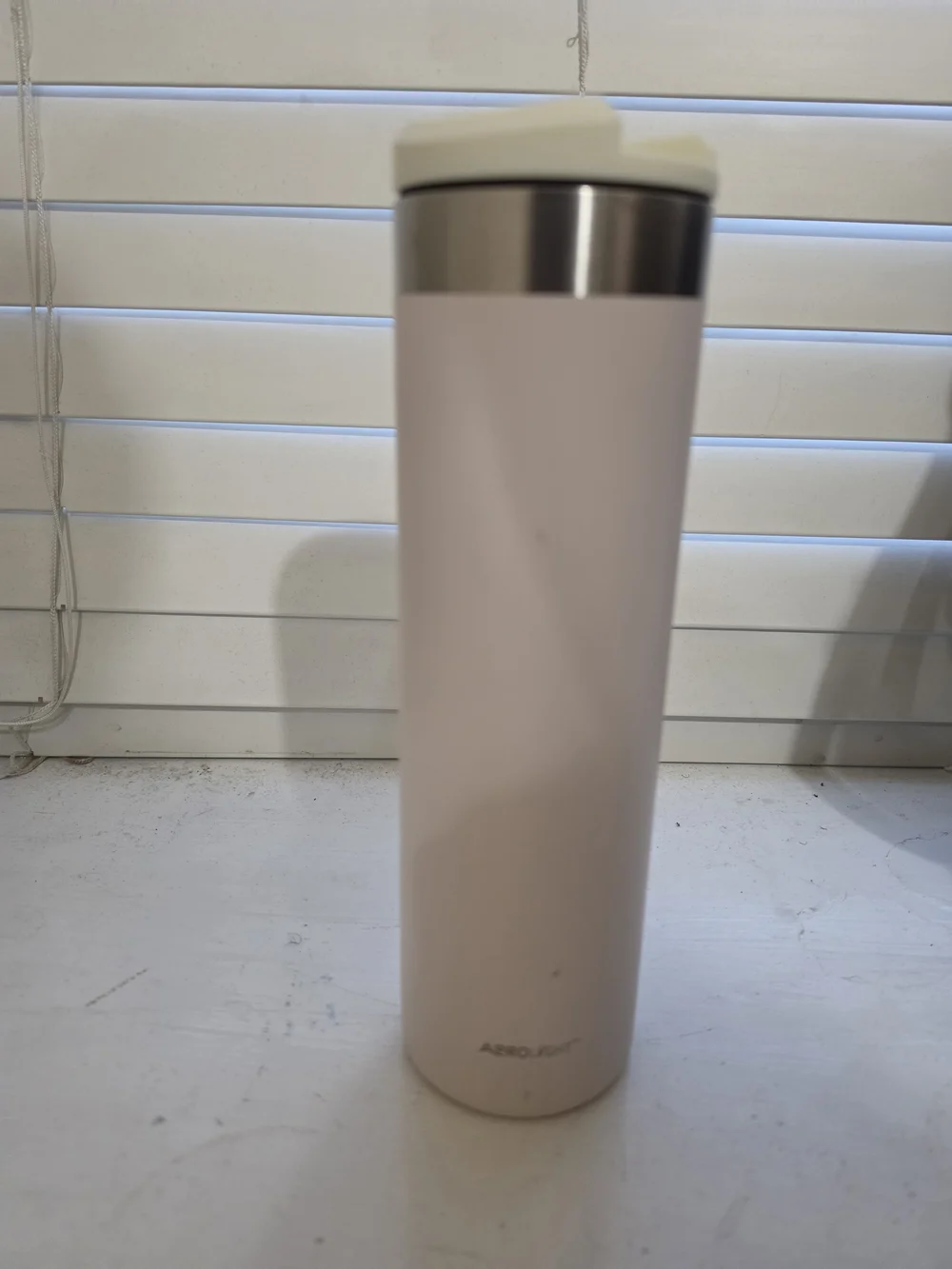Stanley Blush Pink Travel Tumbler with Cream Lid